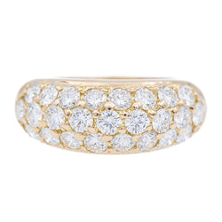 Bague Jonc en or jaune et diamants - Castafiore