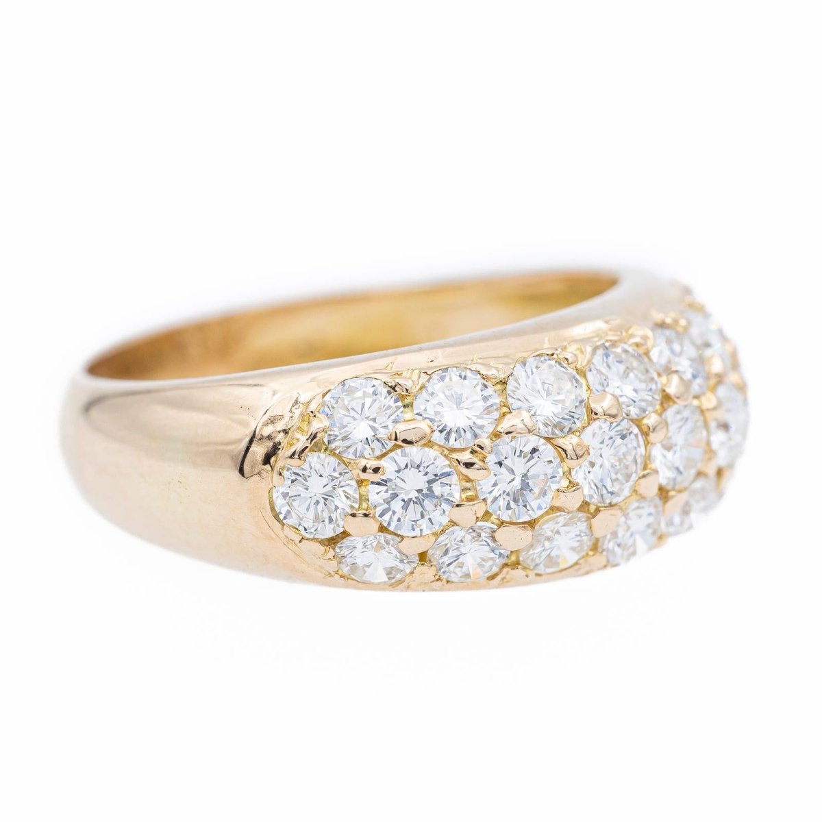 Bague Jonc en or jaune et diamants - Castafiore