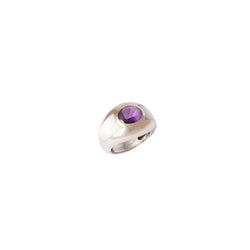 Bague Jonc MAUBOUSSIN "Aloha", en or blanc et améthyste - Castafiore