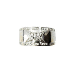Bague Jonc MAUBOUSSIN "Etoile Divine" en or blanc et diamants - Castafiore