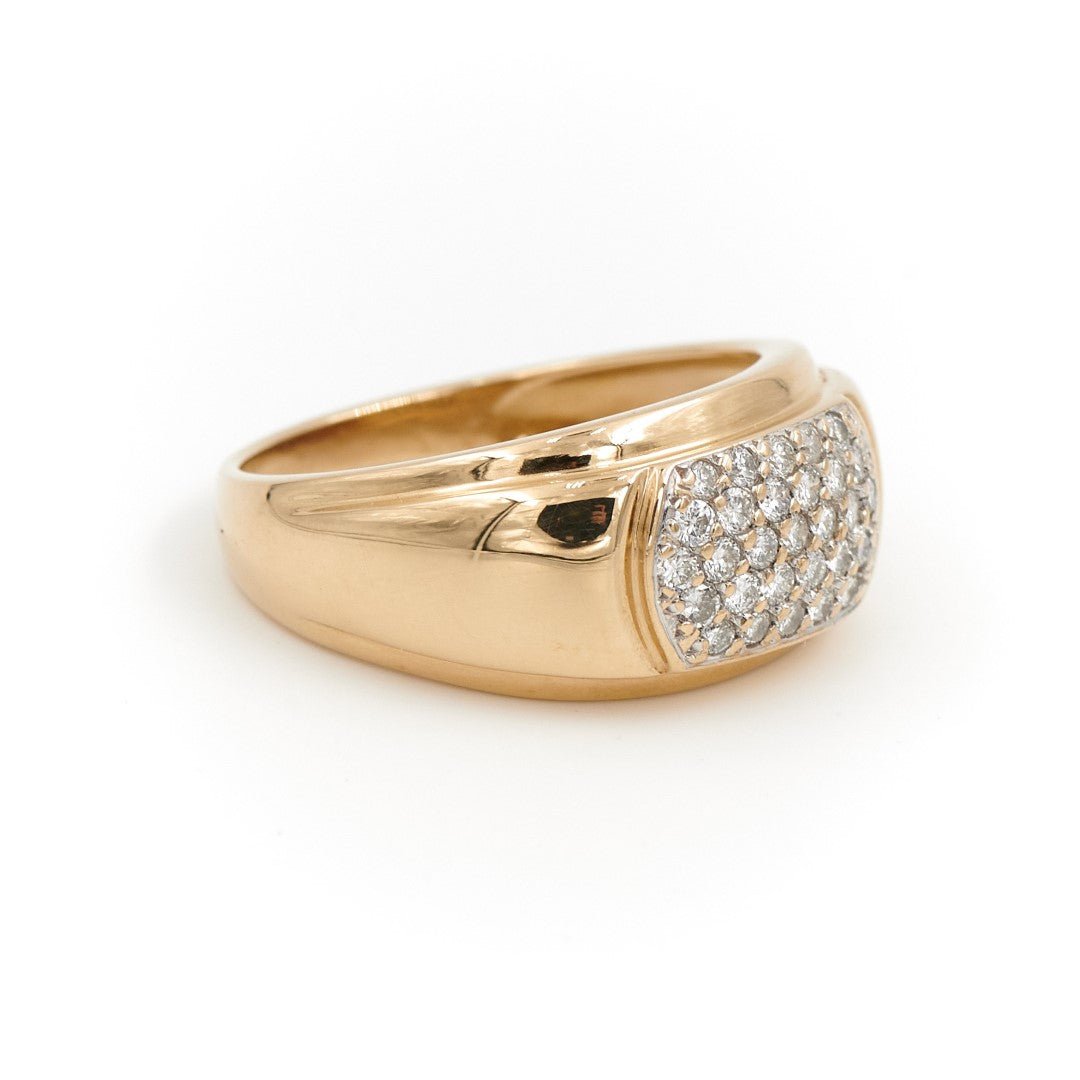 Bague Jonc Or jaune Diamant - Castafiore