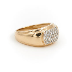 Bague Jonc Or jaune Diamant - Castafiore