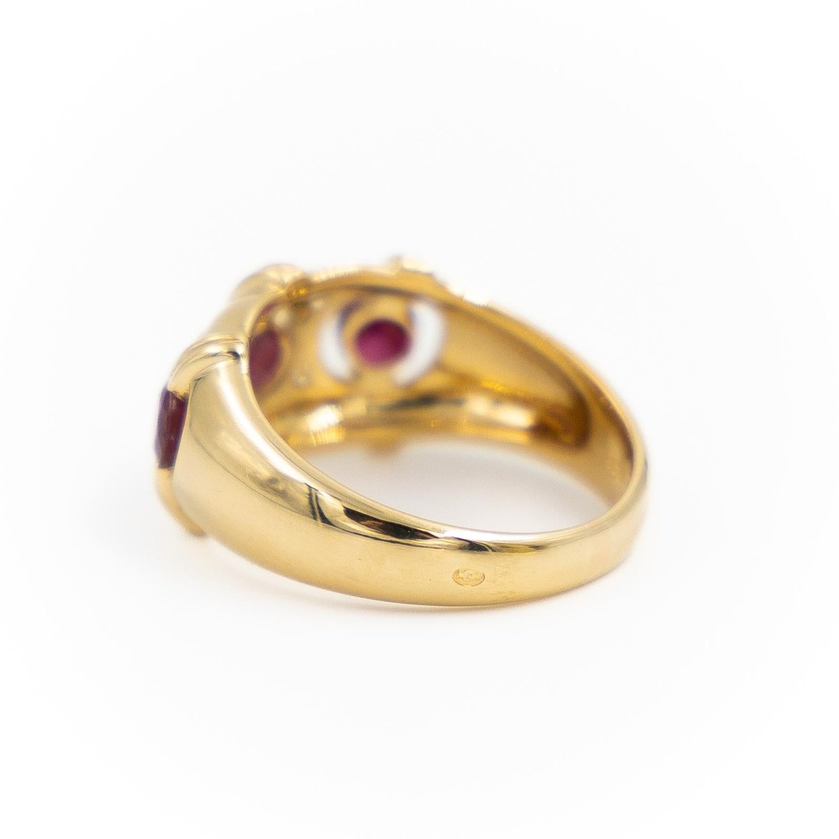 Bague Jonc Or jaune Rubis - Castafiore