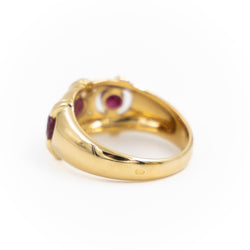 Bague Jonc Or jaune Rubis - Castafiore