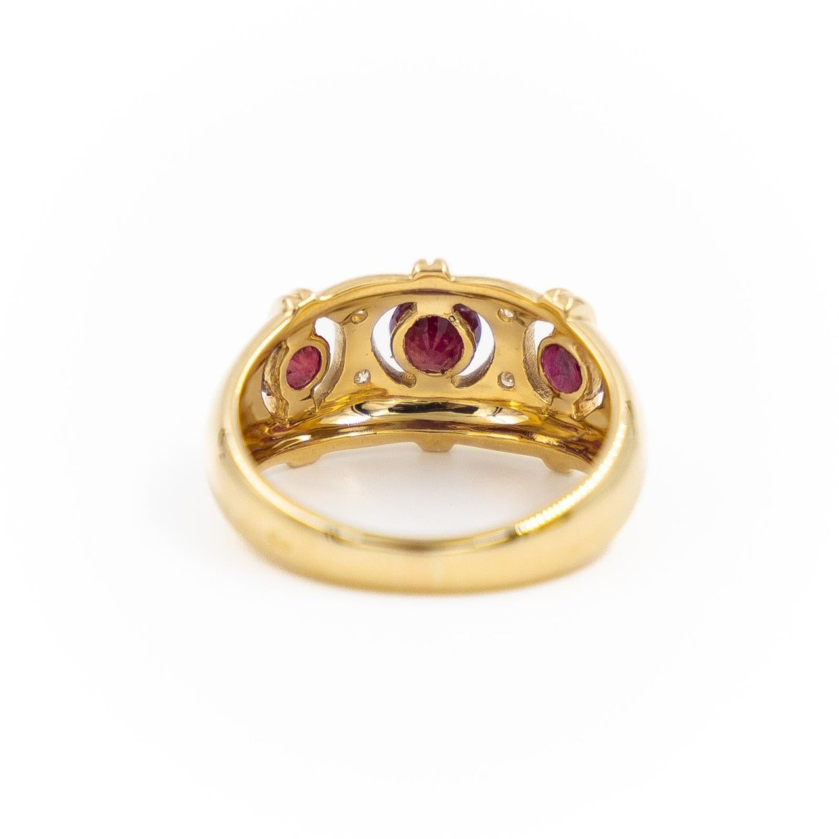 Bague Jonc Or jaune Rubis - Castafiore