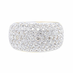 Bague Jonc Pavé diamants en or jaune - Castafiore