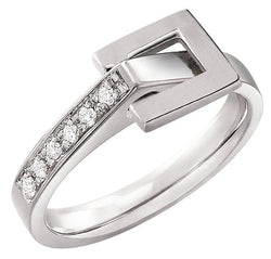Bague Lilistone or gris diamants - Castafiore