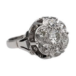 Bague Marguerite en or blanc et diamant - Castafiore