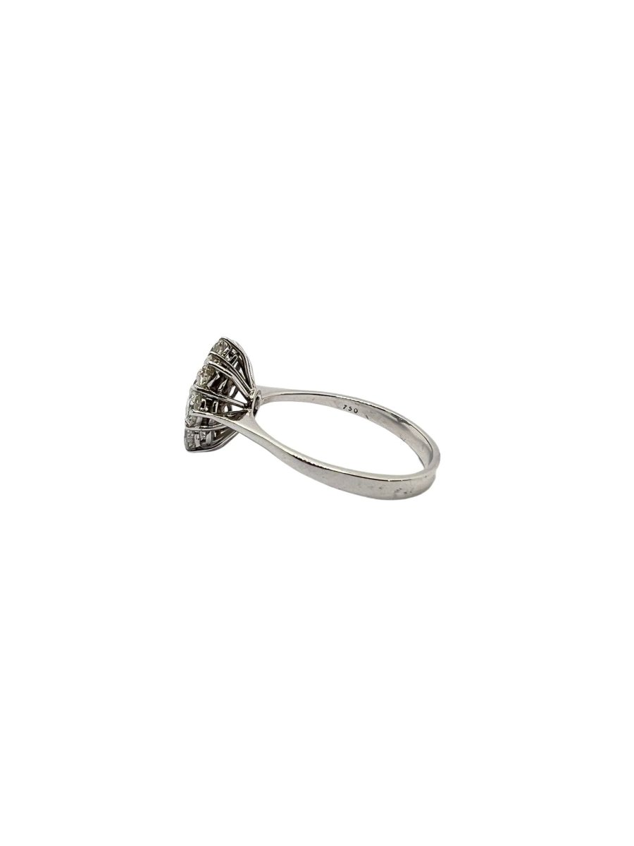Bague Marguerite en or blanc et diamant - Castafiore