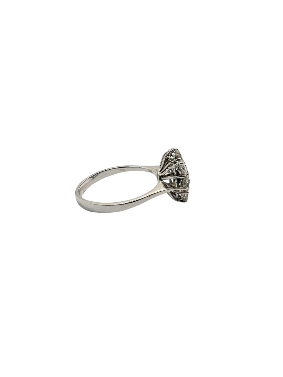 Bague Marguerite en or blanc et diamant - Castafiore