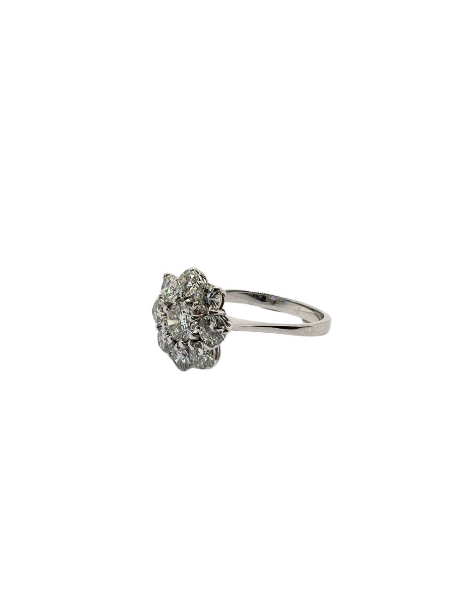 Bague Marguerite en or blanc et diamant - Castafiore