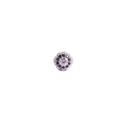 Bague Marguerite en or blanc et en diamants et saphirs - Castafiore