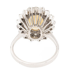 Bague Marguerite en or blanc et opale - Castafiore
