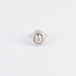 Bague marguerite en or gris et diamant - Castafiore