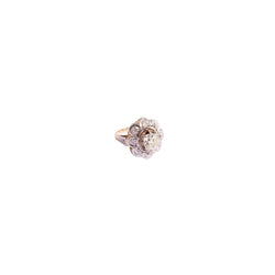 Bague Marguerite en or jaune et or blanc et en diamants - Castafiore