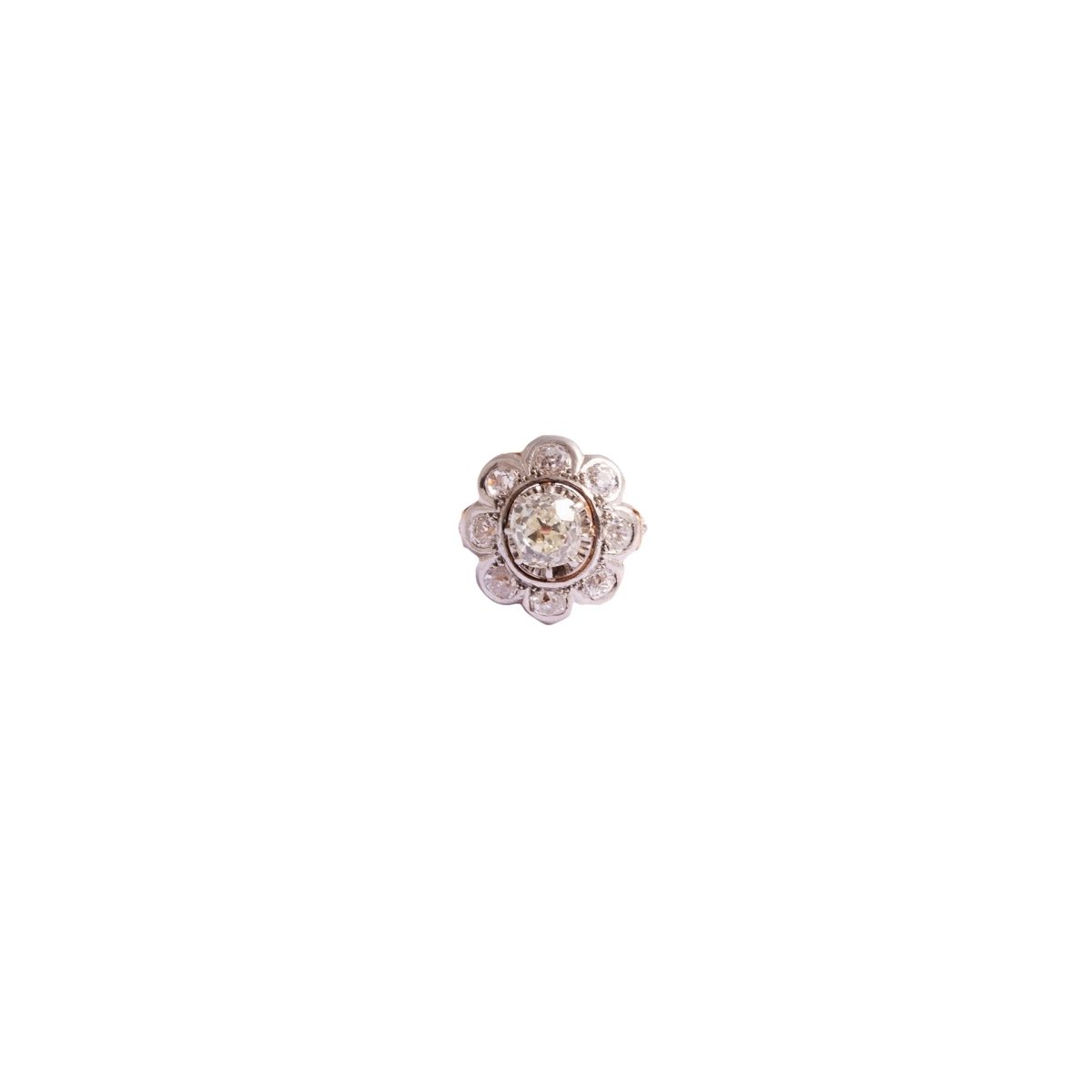 Bague Marguerite en or jaune et or blanc et en diamants - Castafiore