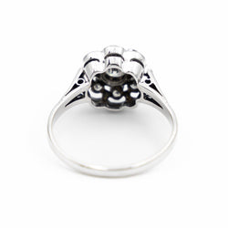 Bague Marguerite Or blanc Diamant - Castafiore