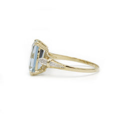 Bague - Or, Aigue Marine & diamants - Castafiore