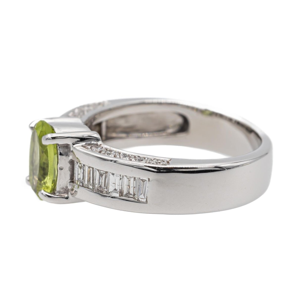 Bague Or blanc Péridot - Castafiore