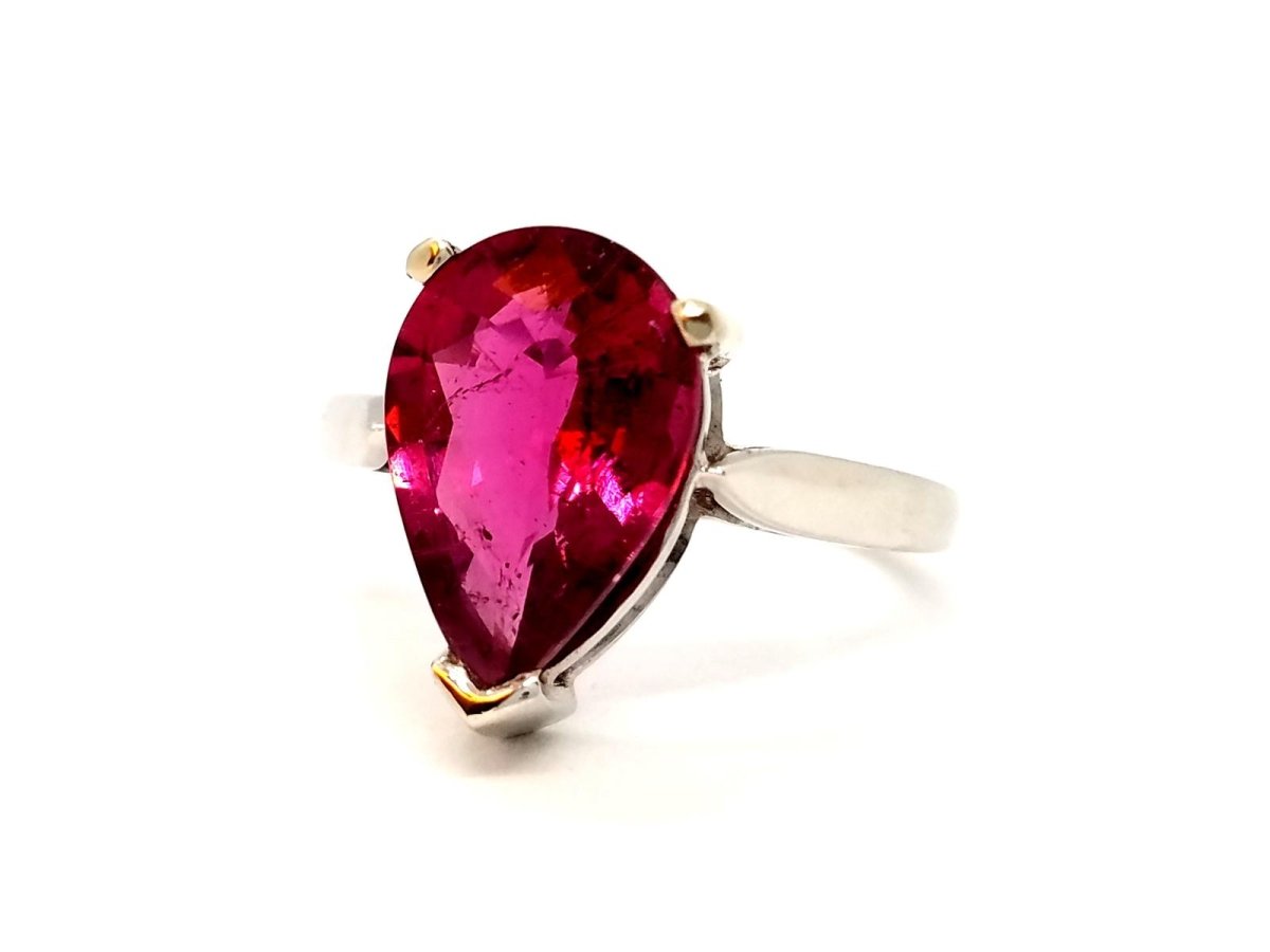 Bague Or blanc Rubélite - Castafiore
