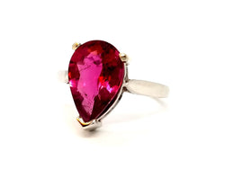 Bague Or blanc Rubélite - Castafiore