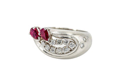 Bague Or blanc Rubis - Castafiore