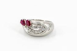 Bague Or blanc Rubis - Castafiore