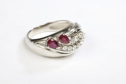 Bague Or blanc Rubis - Castafiore