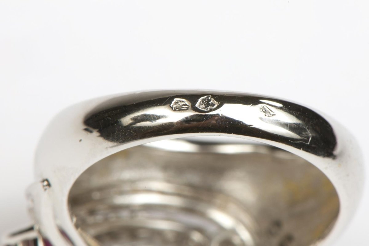 Bague Or blanc Rubis - Castafiore