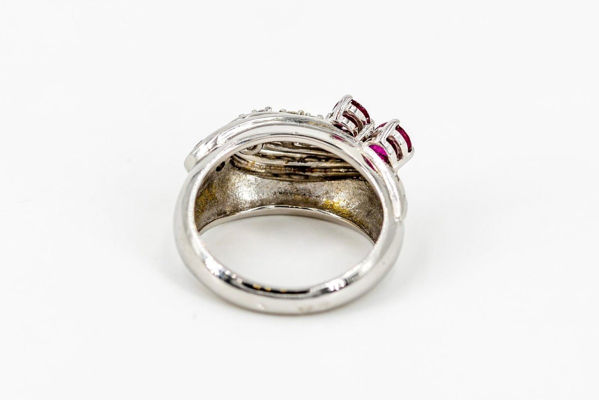 Bague Or blanc Rubis - Castafiore