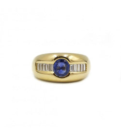 Bague - Or. diamants & saphir - Castafiore