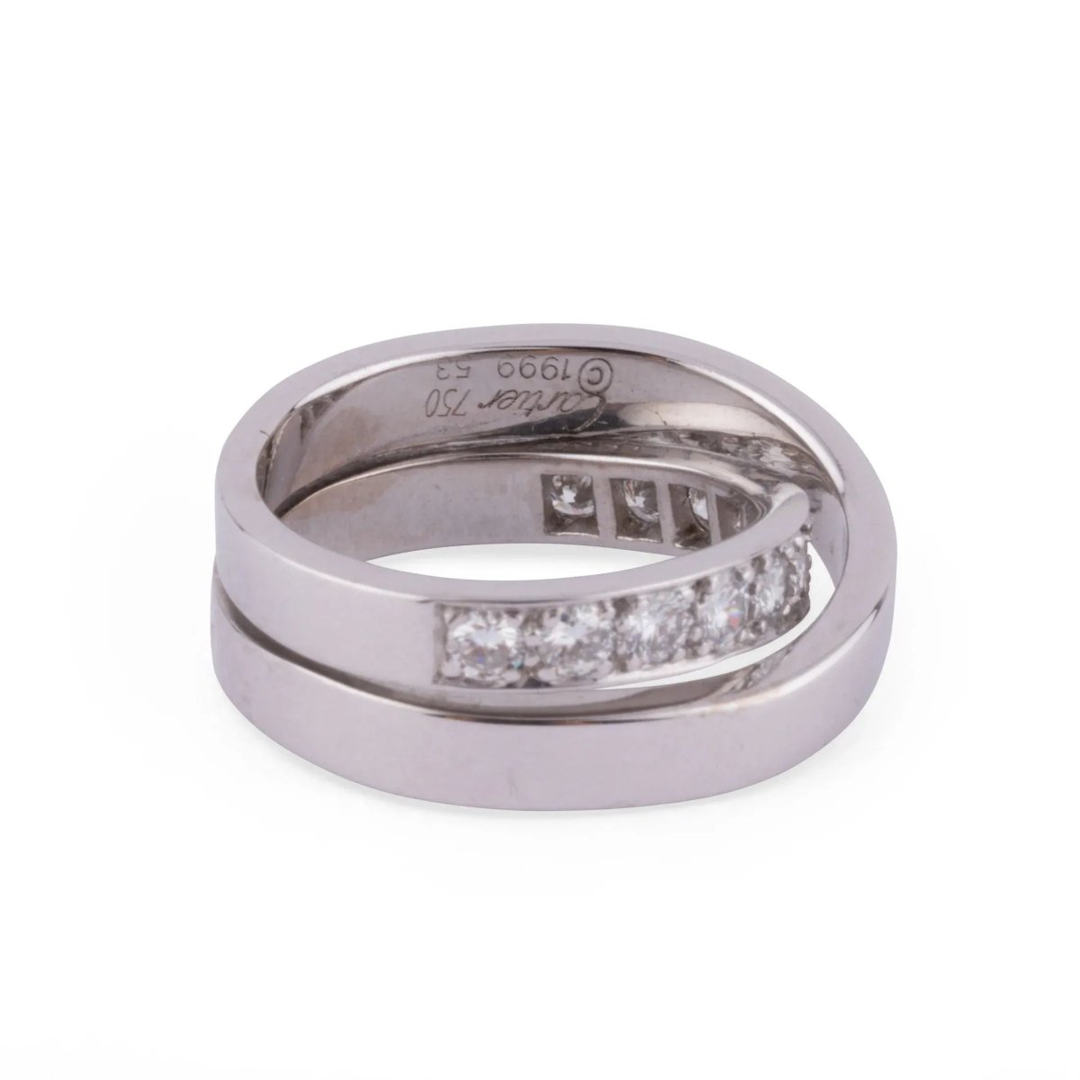 Bague or gris et diamant de la maison Cartier modèle Nouvelle Vague - Castafiore