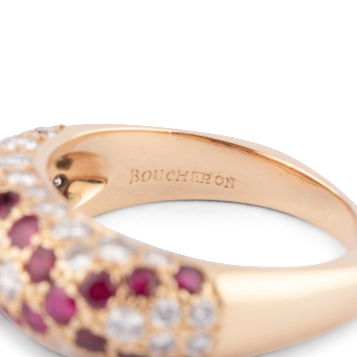 Bague or jaune Boucheron rubis et diamants - Castafiore