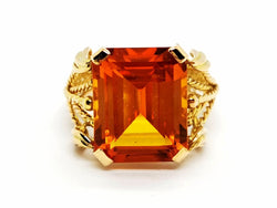 Bague Or jaune Citrine - Castafiore