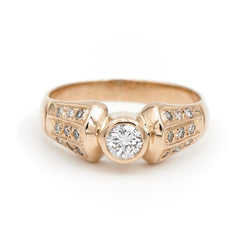 Bague Or jaune Diamant - Castafiore