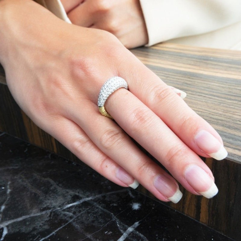 Bague or jaune diamants - Castafiore