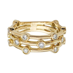 Bague or jaune diamants - Castafiore