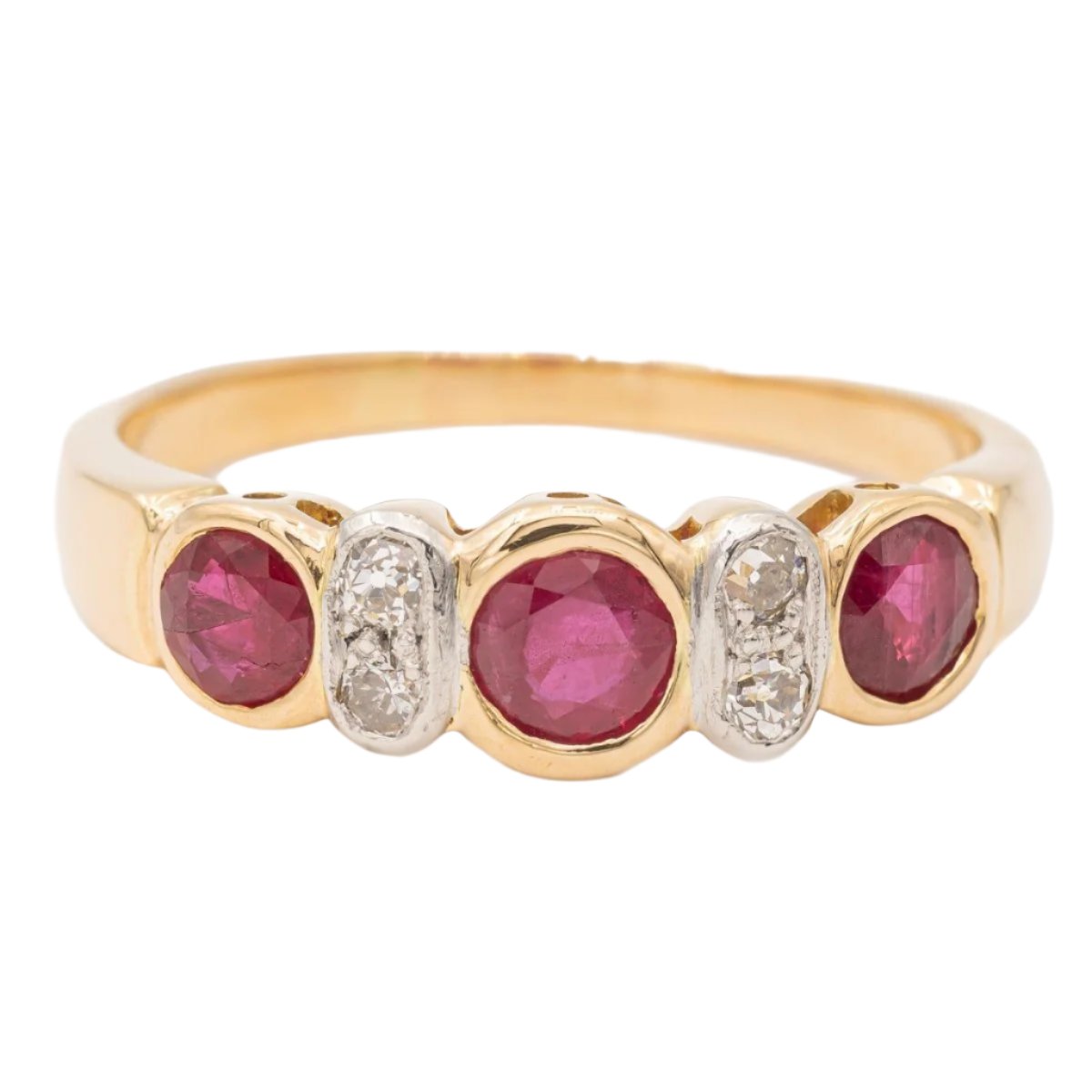 Bague Or jaune rubis - Castafiore