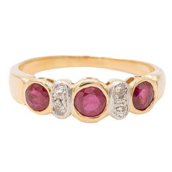 Bague Or jaune rubis - Castafiore