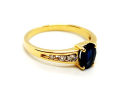 Bague Or jaune Saphir - Castafiore