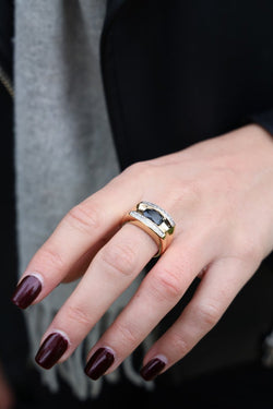 Bague Or jaune Saphir - Castafiore