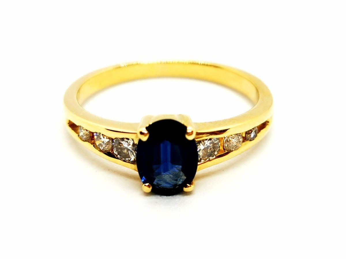 Bague Or jaune Saphir - Castafiore