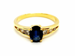 Bague Or jaune Saphir - Castafiore