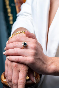 Bague Or jaune Saphir - Castafiore