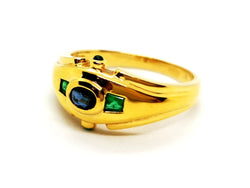 Bague Or jaune Saphir - Castafiore