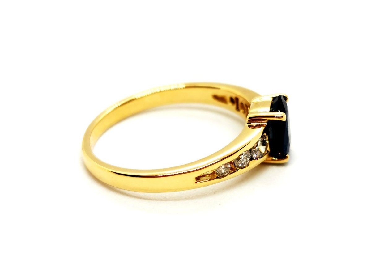 Bague Or jaune Saphir - Castafiore