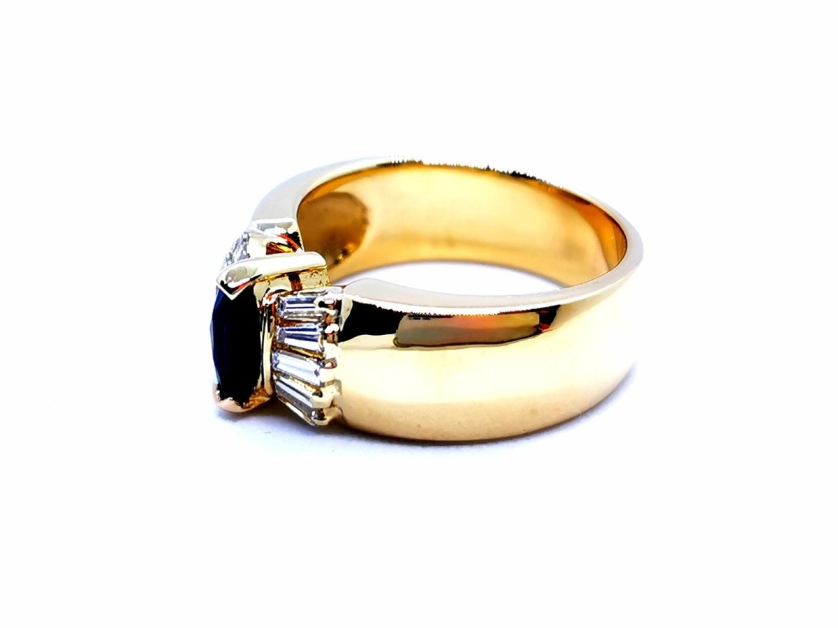 Bague Or jaune Saphir - Castafiore