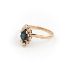 Bague Or jaune Saphir - Castafiore