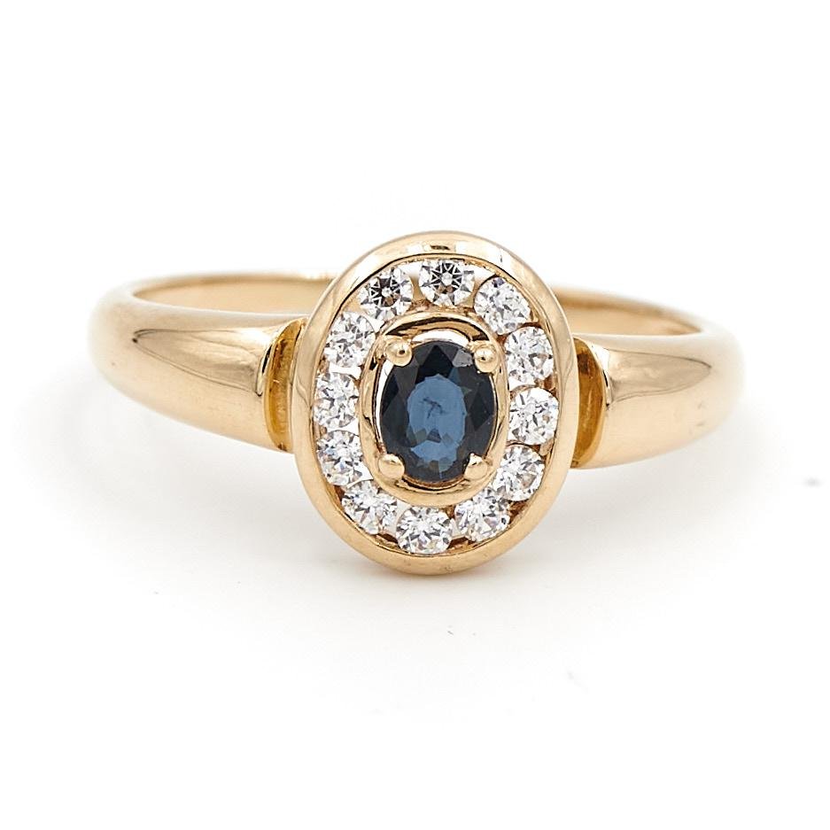 Bague Or jaune Saphir - Castafiore