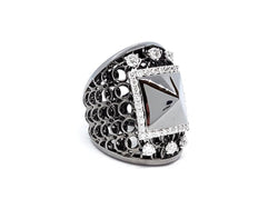 Bague Or noir Diamant - Castafiore